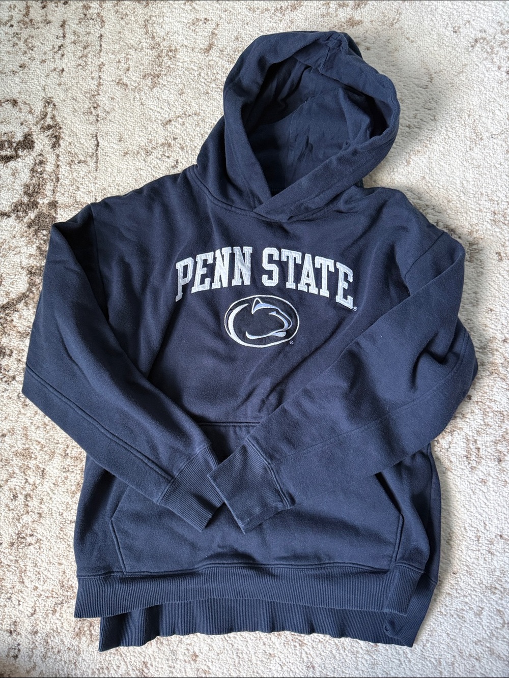 League Navy Penn State Hooded Sweatshirt with White Logo